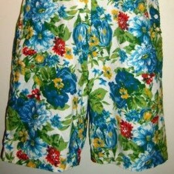 Ture Vintage rare fun fashion floral print sexy overalls shortalls